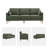 Lagoa 84'' W Upholstered  Modern Square Arm Sofa-1742667605