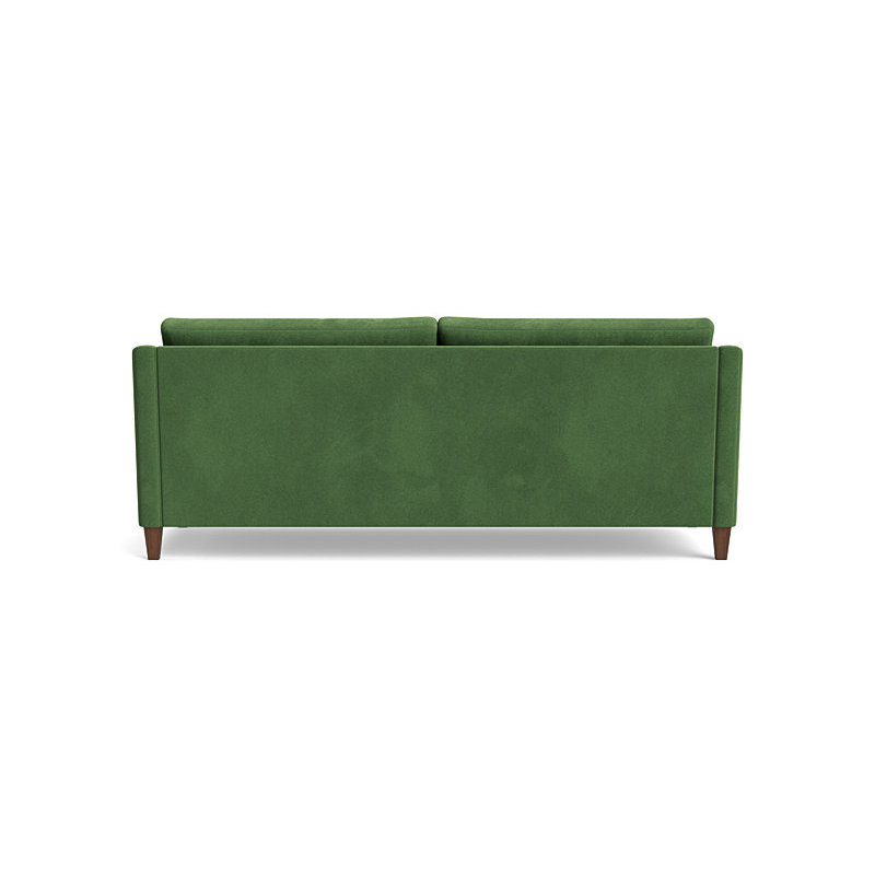Vera Sofa (85"), Walnut Finish (Angled), Performance Velvet - Ivy