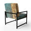 Fauteuil Kintsugi Retro Glam Vintage Gold On Turquoise-108620905