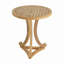 Table d'appoint ronde en bois au fini naturel - Table de bout courbée élégante pour le salon, la chambre à coucher ou le patio