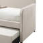Lit double avec lit gigogne - Construction et apparence élégante - Revêtement rembourré - Espace de repos confortable - Optimisation de l'espace