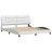 vidaXL Bed Frame with LED without Mattress Hvar White 76"x79.9"-390292025-390292029