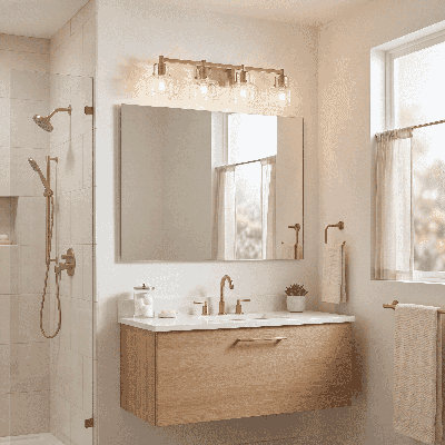 Éclairage pour salle de bain 4 lumières Savoy House Dover en chrome