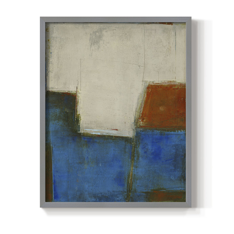 Complex Thought Framed Print - Solid Wood, 11" H x 9" W, Gray