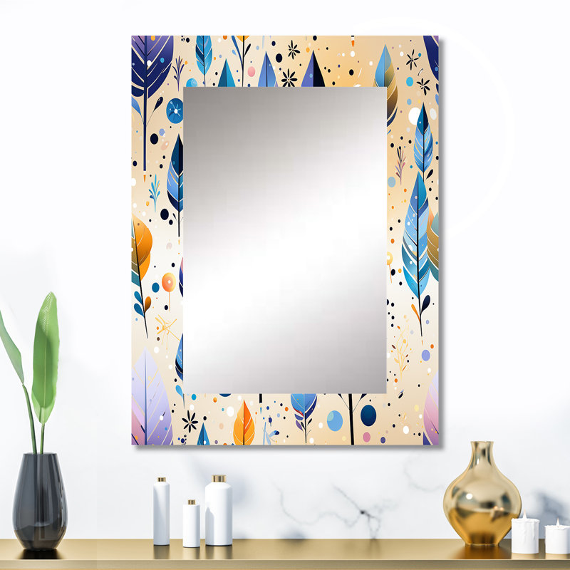 Tribal Dreamscape Boho Motif - miroir mural boho, 32 po x 24 po