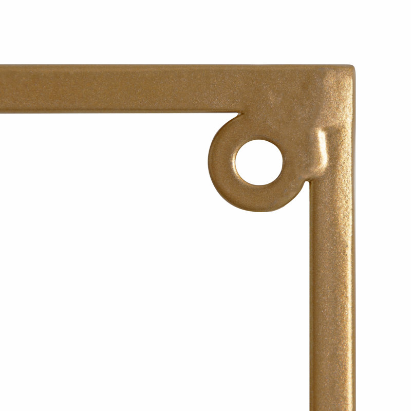 Tablette décorative en métal 4 pièces Gallup, Blanc / doré