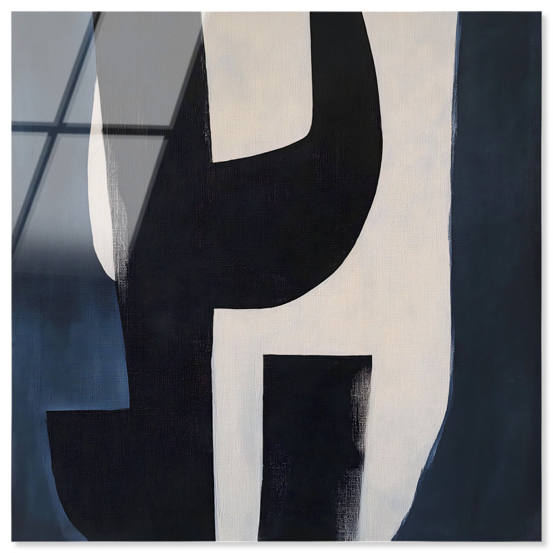 Contours of Silence I High-Gloss Frameless Acrylic Glass Wall Art Abstract Print by Oliver Gal, Ready to Hang, 12 x 12