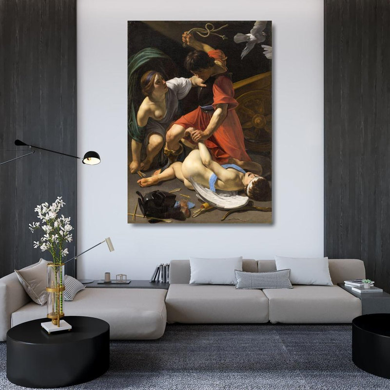 «Canora Grey Manfredi, Bartolomeo», reproduction d'art sur toile tendue: Cupidon châtié, H 48 po x l 35 po