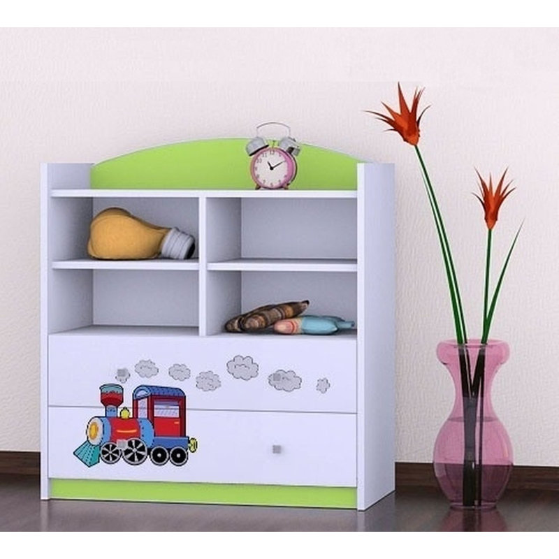 Cassandra 96cm H X 86cm W Transportation Kids Cube, Green