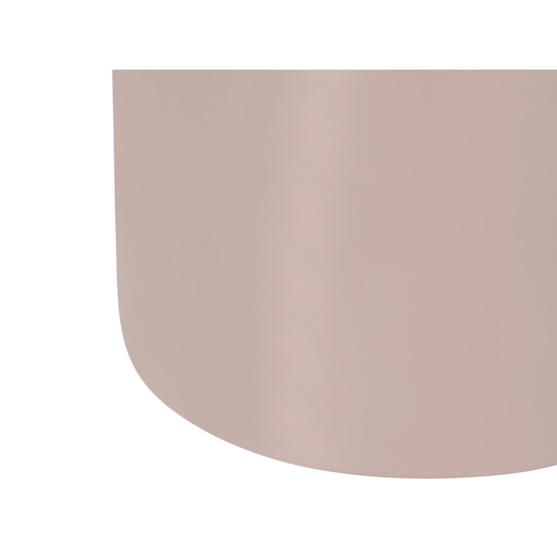 Drum End Table, Beige