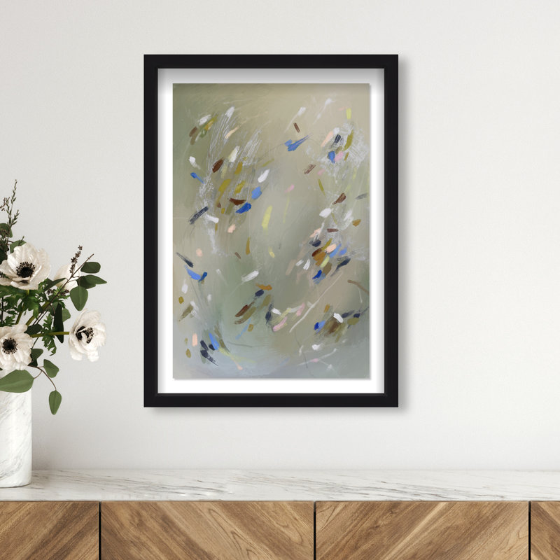 Spontaneous Trace Print by Oliver Gal, 16.5"H x 11.5"W, Black Shadowbox