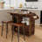 Drop Leaf Mobile Kitchen Island Cart With Power Outlet And Adjustable Shelf