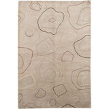 Himalayan Wool Abstract Area Rug in Gray