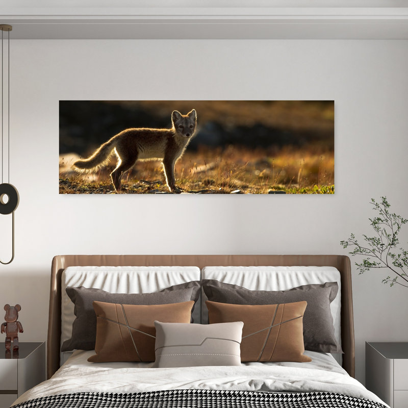 Art doré Golden Fox, H 60 po x l 20 po