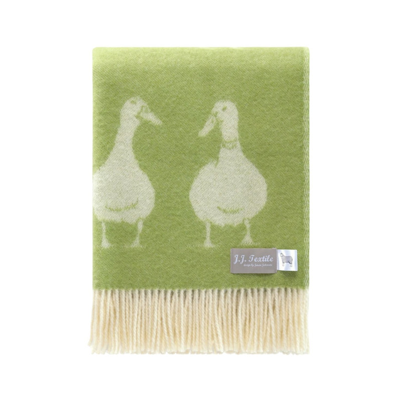 Green Duck Wool Throw