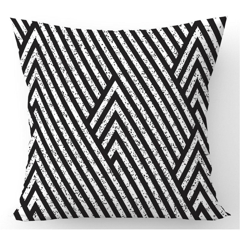 Cuthbert Oblique Grunge Chevron Square Throw Cushion
