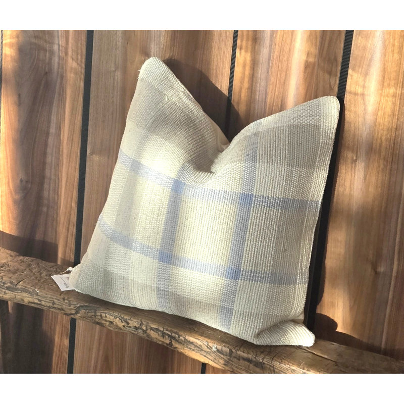 Housse de coussin, Plaid beige, Carré 18 po