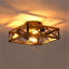 Ventilateur de plafond avec luminaire encastré avec pales PC de 22,6 pouces classique or chambre salon cuisine