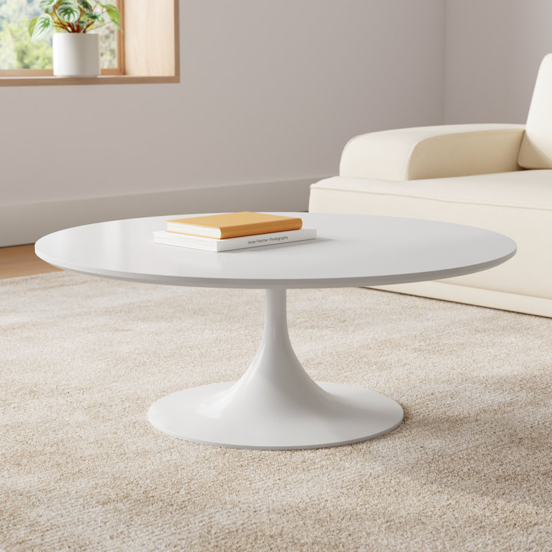 Flow Coffee Table, White/White
