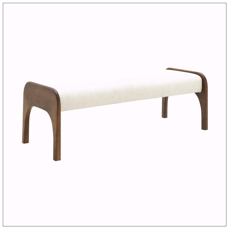 Banc long rembourré 50,25 po, Beige