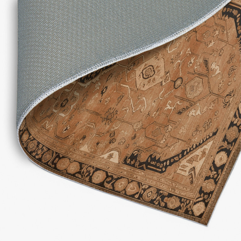 Tapis turc intérieur et extérieur brun, Rectangulaire 2 pi x 3 pi