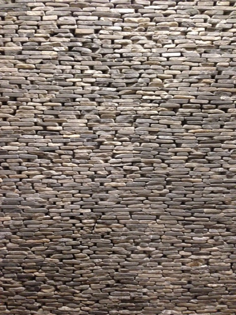 Banyak Random Sized Natural Stacked Stone Tile Gray Mosaic with Mesh Backing - 0.33 sq. ft.