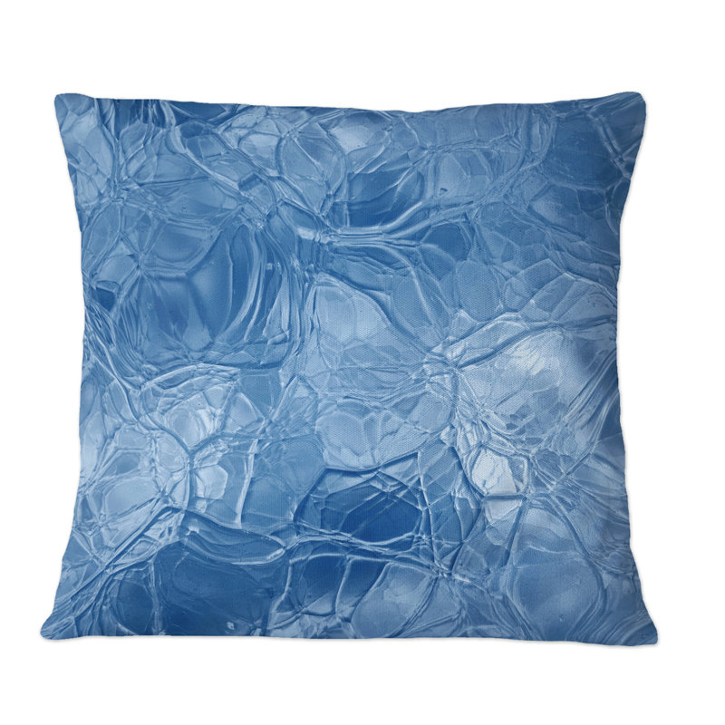 Blue Ice Structures - Coussin décoratif à imprimé moderne, 16 po x 16 po
