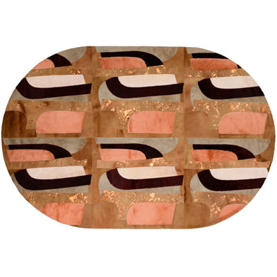 Art Hide X Greg Natale Cowhide Block Print Area Rug