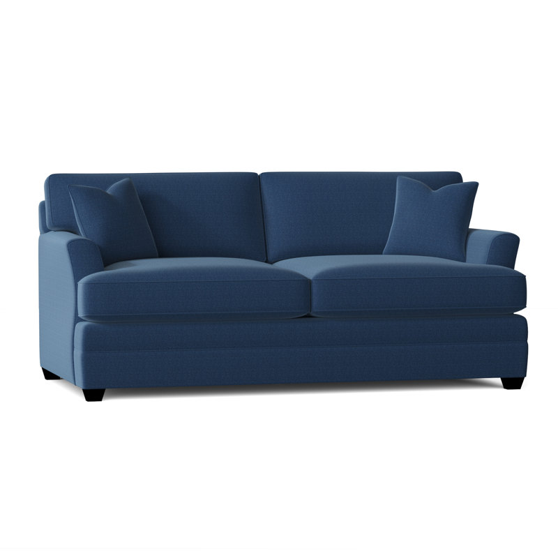 Harriss Upholstered 76'' Sofa, Classic Indigo Denim