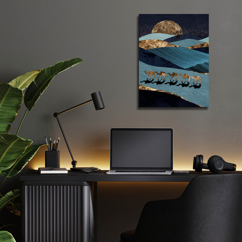  Art mural en verre «Sahara» par Svetlana Aleynikova, H 16 po x l 12 po x P 0,13 po
