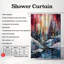 Rideau de douche standard 1 pièce Snowy Winter Ink-100722415