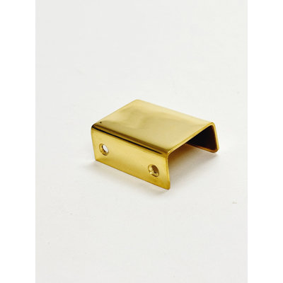 Unlacquered Brass "Patina" 1-3/16" Centers Edge Drawer Pulls