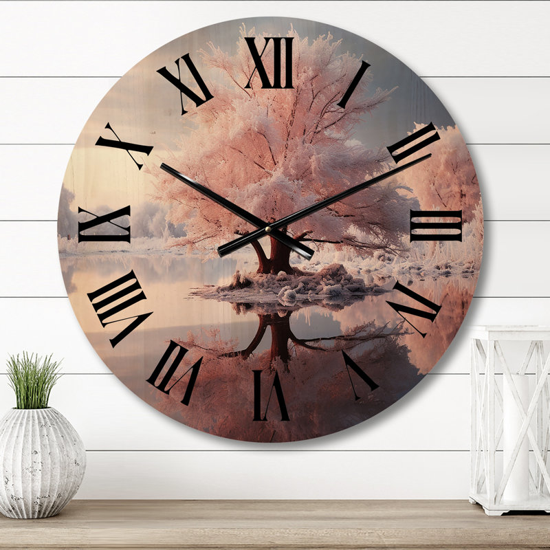 Horloge murale hivernale pêche en hiver, Moyenne
