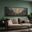 Pleine lune sur forêt, impression sur toile surdimensionnée, décorations murales encadrées-111696493-108345343