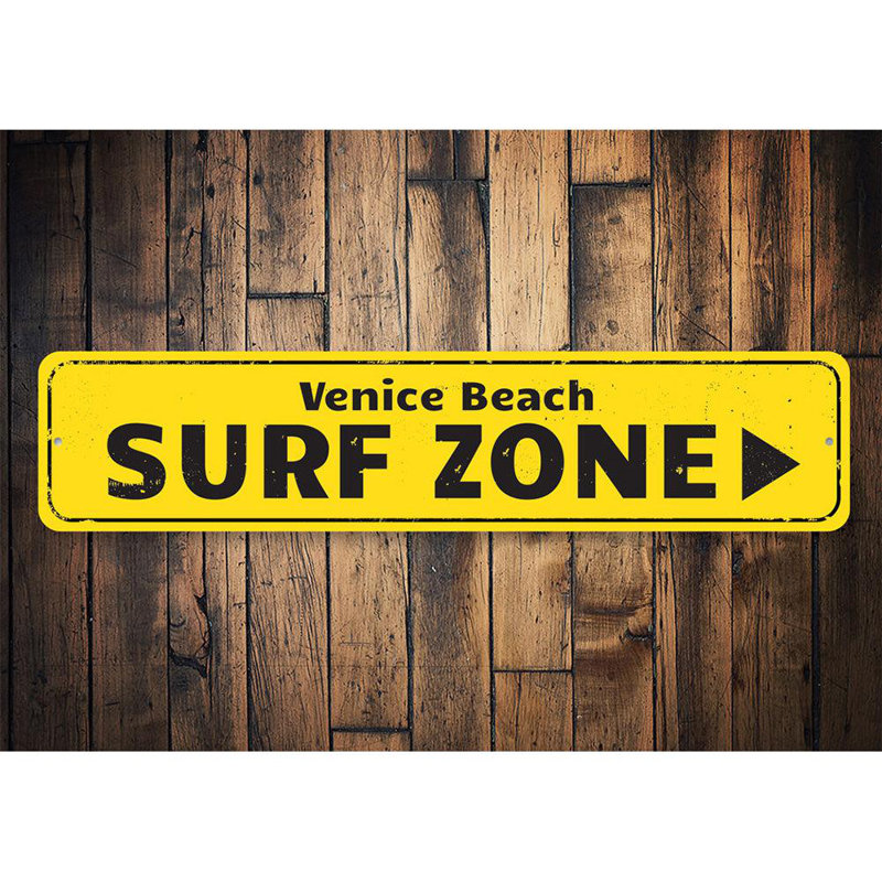 Panneau en aluminium Surf Zone, H 4 po x l 18 po x P 0,04 po