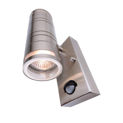 Zilly Nickel 2 - Bulb Outdoor Armed Sconce with Dusk to Dawn