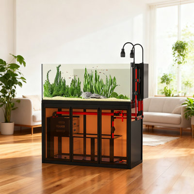 Sac à dos de style industriel avec réservoir d'aquarium à débordement