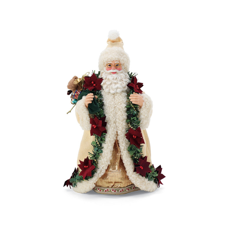 Figurine de père Noël possible poinsettia