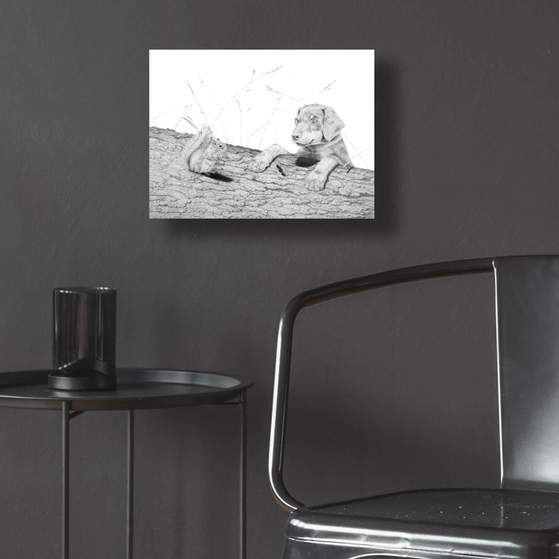 Art mural en verre rouge «See You See Me» par Darlene Pavlovich, H 12 po x l 16 po x P 0,13 cm