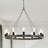 Viviana 12-light Faux Wood Finish Metal Chandelier With Black Sleeves