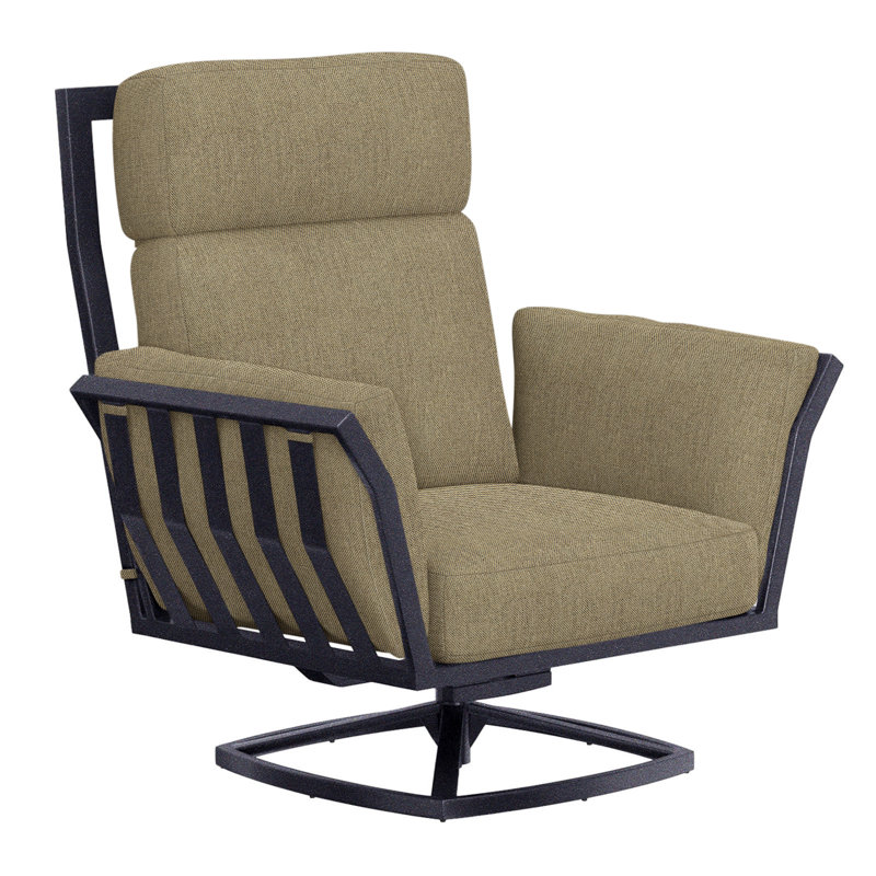 Aris Outdoor Rocker Chair, Graphite, Pique Midnight