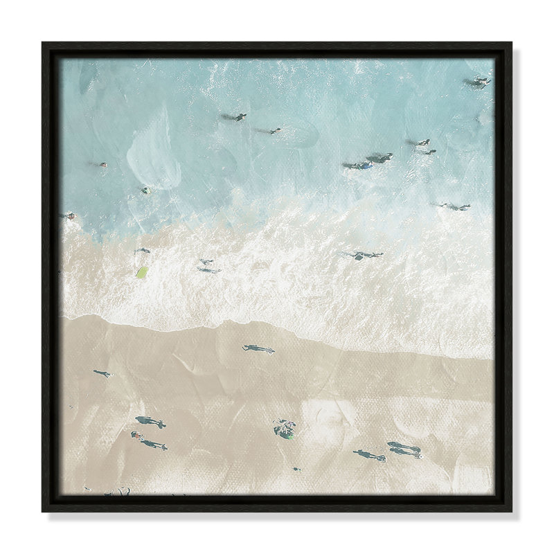 «Lay Out On The Beach II» par Milli Villa, H 17,5 po x l 17,5 po, Espresso