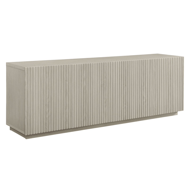Tyler Rectangular TV Stand for TV's up to 78" in Alder, Alder White