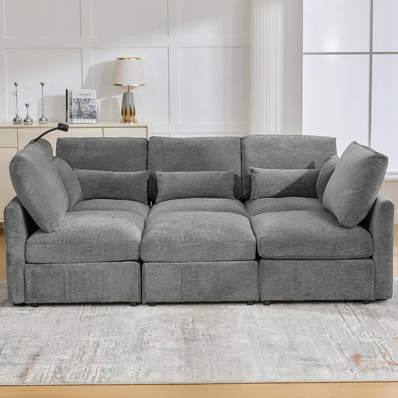 Canapé modulaire Modern, Gris chenille