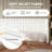 Queen Size Velvet Bed Frame/Vertical Channel Tufted Wingback Headboard/Upholstered Platform Bed/Strong Wooden Slats/Easy Assembly-1284545225
