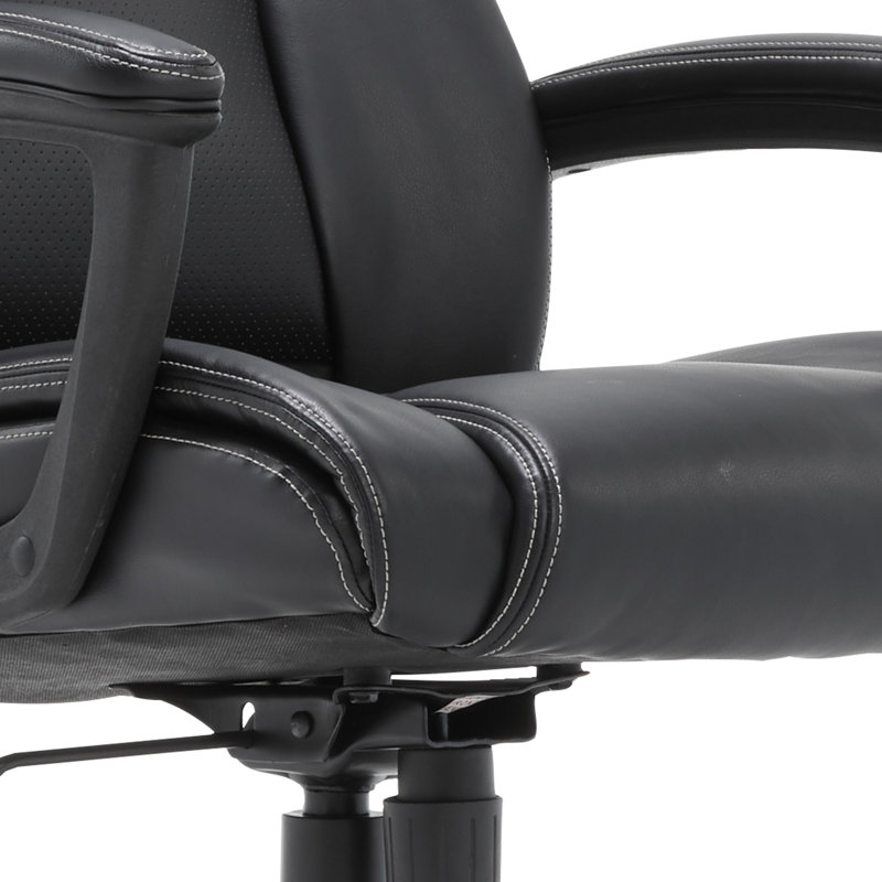 Fauteuil de direction ergonomique Serta Connor, Noir, Bonded Leather