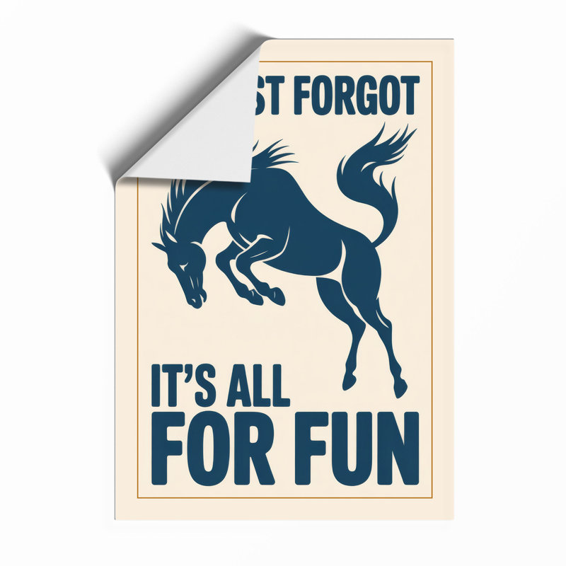 Almost Forgot It's All For Fun Mid-Century - Framed Print, A1 - 84.1 x 59.4 cm, Unframed