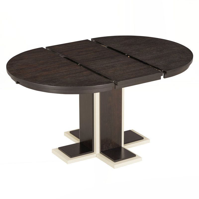 Extendable Dining Table With A Leaf, Retro Dining Table For Kitchen, Dining Room, Espresso