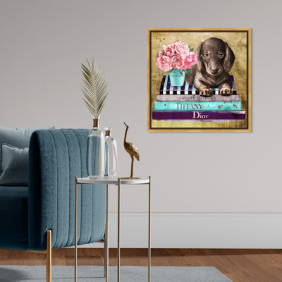 «Puppy Fashion Gift Floater Frame», impression sur toile