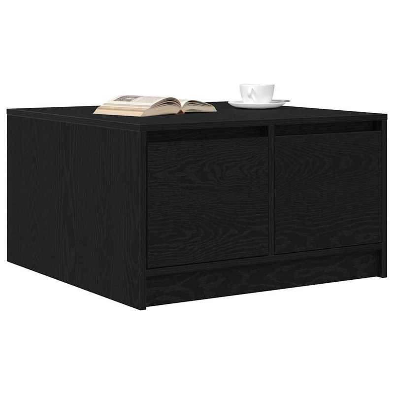 Coffee Table with Storage, Black Oak, 40" H x 70.5" L x 70" W